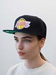 Бейсболка MITCHELL NESS арт. HHSS2976-LALYYPPPBLCK Los Angeles Lakers NBA (черный)